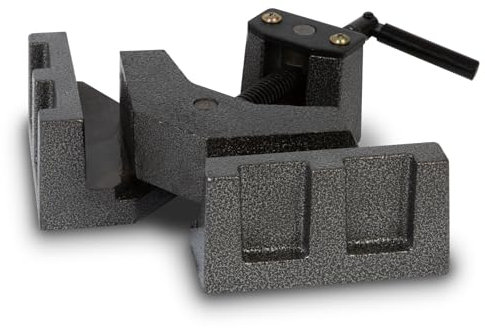 EBERTH Morsa angolare a 90 gradi, larghezza ganasce 104 mm, larghezza di serraggio 60 mm, morsetto in ghisa massiccia con mandrino in acciaio, saldatura metalli, legno, altezza ganasce 34 mm