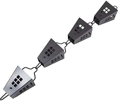 BESPORTBLE 1Stk Traufenentwässerungs-Regenkette klopfen Schwarz Regentonnen Post Tank geldschrank The safness deko fallrohrschelle Balkon-Regenkette Regenkette für zu Hause Aluminiumlegierung