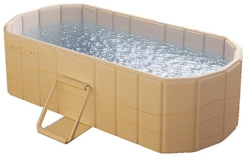 XUDREZ Bañera portátil para adultos, bañeras grandes independientes, bañera japonesa, bañera plegable con sombrero para ducha y baño (amarillo sin tapa, 150 cm x 150 cm x 86 x 50 cm)