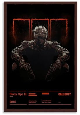 PANTTING Call Of Duty Black Ops 3 Poster, ästhetischer Leinwand-Kunstdruck, Heimdekoration für Schlafzimmer, Wohnzimmer, 30 x 45 cm, ungerahmt