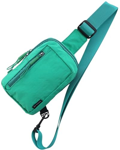 HAUMAUH Brustbeutel Damen Herren Brusttasche Klein - Umhängetasche Umhängetaschen Schultertasche Crossbody – Arbeitsweg Reisen Festival-Begleiter (Grün)