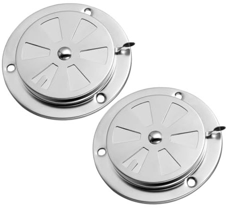 Tofficu 2stücke Runde Lüftungsabdeckung Aus Edelstahl Für Trockenofenloch Entlüftungsschlitze Und Ofenlüftungsöffnungen Installieren Und Wärmebeständig