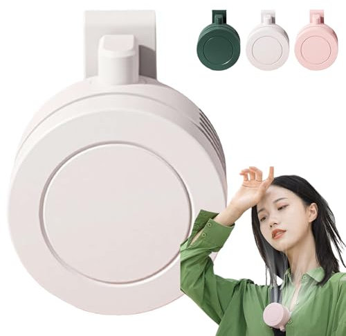 Small Clip Fan, Portable Silent Mini Bladeless Fan,2025 Upgraded Electric Fans for Shirt,Waist Fa-n Clip on Belt,3 Speeds Mini Whirlwind F-ans,Hands-free Clip on Fa-n for Jobsite,Camping,Travel