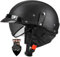 Casco Scodella Portatile Mezzi, Caschi Jet Mezzo, Caschi Da Motociclista Vintage Caschi Cromwell Caschi Casco A Scodella Scooter Motorino ECE/DOT Omologato Mezzo Elmetto Da Moto 2,XXL