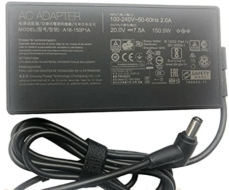 20 V 7,5 A 150 W AC-Adapter Ladegerät A18-150P1A kompatibel mit Asus TUF Gaming F15 FX506, TUF Gaming A15 TUF506II TUF506IU-ES74 TUF506II-BS74, ROG Strix G512LI-SS74, ROG Strix GL. 731GT