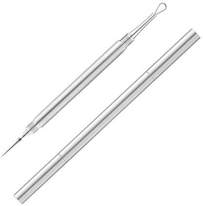 Pickel Ausdrücken Werkzeug,Edelstahl Lanzettennadel Akne,Milien Entferner,Sterile Nadeln,Mitesserentferner Komedonenquetscher,Blackhead Remover,Milienöffner,Porenreiniger,Komedonenheber Zum Drücken