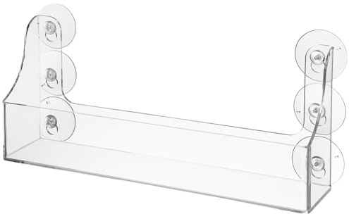 ELAYARD Kühlschrankregal Mit Saugnapf Acryl-getränkeregal Transparentes Displayregal Getränkeregal Für Kühlschrank Oder Glatte Oberflächen