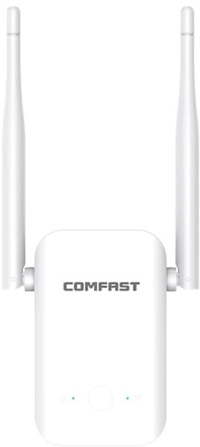 COMFAST WLAN Verstärker-WLAN Repeater 300Mbit/s mit 2 Antennen, WPS Funktion, Signalanzeige, kompakt Tragbar für Home Office, Gute Wärmeableitung, ideal für Zuhause, Büro und Reisen