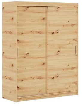 Margaret Hadas24 Kleiderschrank IGA, Organizer, Mehrzweckschrank, Schwebetürenschrank, Garderobenschrank, Kleiderstange, Kleiderständer, Schrank, Schwebetürenschrank (Artisan, 160 cm)