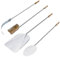 GIEMME Lot de 4 Pelles à Pizza, Pelles pour Four a Bois, Acier INOX, 150 Centimètres, pour Fours Profonds 100/110 cm
