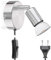 ledscom.de Leselampe LUNARA mit Schalter und Stecker chrom matt GU10 Wand-Leuchte 5,558W 535lm 30° weiß