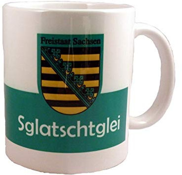 Sachsen Tasse Sglatschtglei Porzellan Höhe 10cm