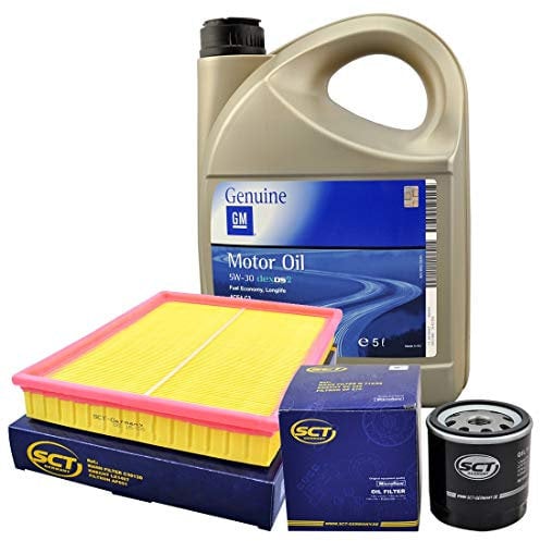 Inspektionspaket Filterset Ölfilter Luftfilter 5 Liter GM Motoröl Dexos2