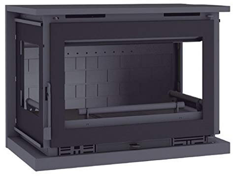 ESTUFA DE LEÑA PARA COLGAR FM MODELO M-173 (INTERIOR FUNDICION, CRISTAL SERIGRAFIADO)