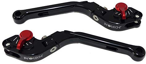 Bremshebel+Kupplungshebel Set rot/schwarz kompatibel mit KTM 690 SMC R 2014-2016 KTM 690 SMCR verstellbar+klappbar