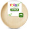 FOOGO Green 300pcs Disposable Palm Leaf Plates, 10(25cm) Large Round, Eco Friendly Biodegradable Compostable Like Wooden, Bamboo, Paper Plates, for Hot Food, Wedding Picnic Parties