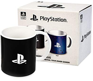 Playstation Taza para juegos con cambio calor 11 oz para niños y adult Un tamaño