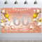 HOWAF 60. Geburtstag Banner für Frau 60. Geburtstag Dekoration Rose Gold, Stoff Plakat für 60. Geburtstag Hintergrund Deko Photo Booth für 60. Geburtstag Garten Tisch Mauer Deko
