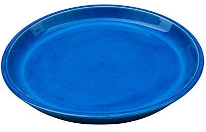 Abreuvoir pour Oiseaux/Assiettes/Soucoupe pour Pots de Fleurs en grès émaillé en grès Bleu, Blanc, Anthracite, 24 cm à 42 cm, résistant au Gel (40 cm, Bleu Roi)