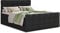 Boxspringbett Best Lux mit Fußteil, 2 Bettkästen und Topper - Doppelbett, Bonell-Matratze, Polsterbett, Bett, Betten, Bettgestell, Schlafzimmer (Schwarz (Inari 100), 180 x 200 cm)