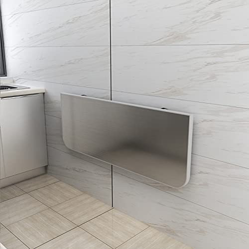WYFZT Wandmontierter Klapptisch für Küche, Klein Klappbar Küchentisch Wandtisch Kleiner Faltbarer, Wandklapptisch Schreibtisch für Home Office Garage Garten Waschküche, Edelstahl (Size : 50×30cm)