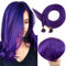RUNATURE Echthaar Extensions Bondings Lila Pre Bonded U Tip Keratin Extensions Echthaar Fusion Keratine Haarverlängerung Echthaar Lila 35cm 14 Zoll 20g