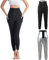 XIYAO Pantalon de Sudation Femme avec Poche Taille Haute Short Sport Sauna Amincissante Legging Anti Cellulite Minceur pour Jogging Fitness Yoga Gym Perdre du Poids. Argent XXL-3XL