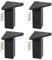 Kukicu Möbelfüße - Beine für Möbel - 4er Set – Farbe: Schwarz - Vierkant-Profil: 40 x 40 mm - Schrauben Inklusive (4 Stück, Höhe: 6 cm)