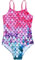 Nivofu Costume da Bagno per Ragazze, Costumi da Bagno Interi, Costume da Bagno a Sirena, Costumi a Pezzi da Bagno per Bambine e Ragazze, Bikini da Spiaggia, Costume Piscina Bambina (6-7 Anni)