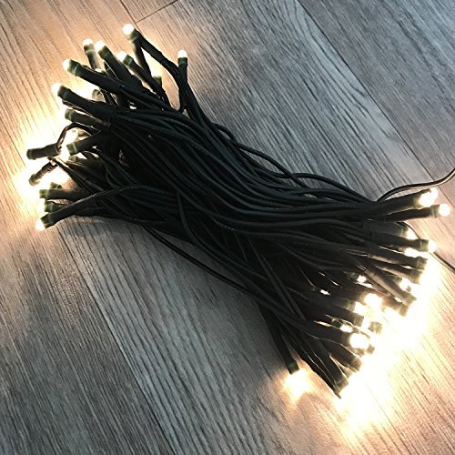 50er Solar LED Lichterkette Tannenbaum Warmweiß für Weihnachtszeit Weihnachtslichterkette Hochzeiten Party Schaufenster