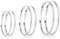 Deyanse Silver Hoop Earrings for Women, 3 Pairs 925 Sterling Silver Large Hoop Earrings Set, Hypoallergenic Silver Big Round Huggies Earring, Lightweight Circle Endless Pierced Earrings in 40/50/60mm