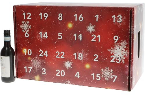 ratioform | Adventskalender Schneeflocken | zum Selbstbefüllen | für 24 Flaschen | für 0,25-/0,33-l-Flaschen