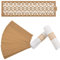 Serviettenringe Serviettenhalter Aus Kraftpapier Serviettenringe Hochzeit Serviettenringe Vintage aus Kraftpapier,Ausgehöhlt,für Hochzeit,Party,Geburtstag,Party,Tischdekoration,50 Stück
