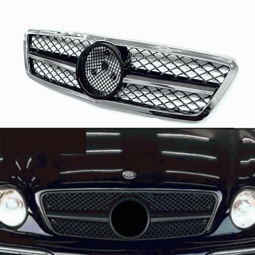 Parrilla de parachoques delantero cromada Konforhom para Mercedes-Benz Clase C W203 2000-2006
