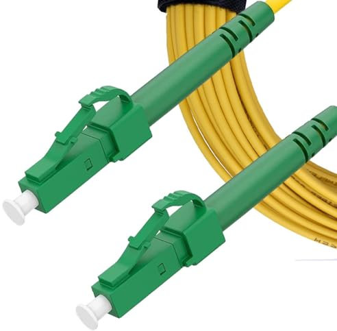 Elfcam® - 20m LC/APC zu LC/APC Glasfaserkabel Singlemode Simplex, OS2 9/125μm LSZH Optischer Kabel Gelb (20M)