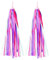 JJiaoLinin Lenker Quasten,1 Paar Lenkerfransen Streamer Bändchen für Kinderfahrrad Kinder Fahrrad Lenkerfransen Bunte Lenker Bändchen Fahrrad Streamer Ribbon für Fahrrad Griffe Dekoration Lila Rosa