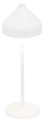 Zafferano, Amelie Lampe, Wiederaufladbare und Kabellose Tischlampe mit Touch Control, Geeignet für den Innen- und Außenbereich, Dimmer, 2200-3000 K, Höhe 34 cm, Farbe Weiß