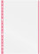 Grafoplás Sac de 10 pochettes multi-perforées | Bord rose pastel | Format folio | 16 trous | Finition verre | Polypropylène extra | Dos renforcé | Parfait matériel scolaire pour classeur