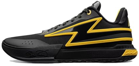 LI-NING Herren Basketballschuhe Sneaker Turnschuhe Trainingsschuhe Mode Sport Basketball Schuhe Wade Flash Schwarz Gold EU 46 1/3