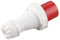 Enchufe industrial rojo CEE, enchufe de aviación IP67, resistente al agua, 5 pines 63 A, 220-415 V, adecuado para exteriores