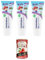 Mentadent Dentifricio Kids 0-6 anni Zahnpasta für Kinder 3x75ml + Italian Gourmet polpa 400g