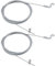 LT Easiyl 2PCS Lawnmower Z Head Throttle Cable 2000mm Z Hook Motor Engine Brake Cable Lawn Mower Z End Flexible Throttle Cable Diameter 1.5 mm