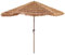 CEDLSF Stroh-Hawaii-Strandschirm, UV-Schutz, 2,4 m, Sonnenschirm für den Außenbereich, mit Handkurbel, für Terrasse, Garten, Pool, Strand