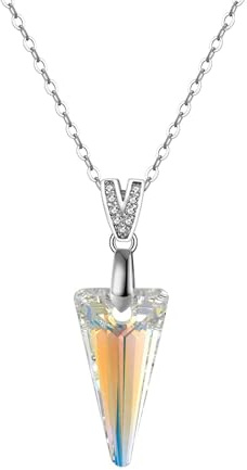 HeyMeili Kette Farbwechsel Crystal Schmuckset Frauen Österreichischer Kristall Halskette Hochzeit Party Geschenk Hypoallergen Schmuck