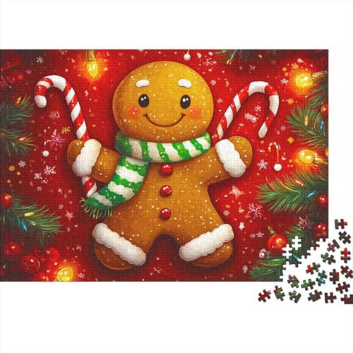 Gingerbread Man Jigsaw Puzzles 1000 Pieces Christmas Decorations Home Decoration Puzzle Educational Games Premium Puzzle DIY Puzzle Toys Impossible Puzzles Games Gift 1000pcs (75x50cm)
