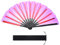 PATIKIL 13 Glitter Clack Rave Fan with Bag, Large Holder Folding Hand Fan Holder Handheld Fan for Women Edm Festival Club Party Dance, Fantasy Rose Red