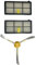 Recambios compatible para robot aspirador Roomba 2 filtros y 1 cepillo lateral Accesorios de Repuesto esencial para series 800, 801, 805, 850, 860, 865, 866, 870, 871..900, 960, 966, 970, 980..