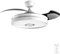 Cecotec Ventilador de Techo con Aspas Retráctiles, Luz LED y Altavoz Energysilence Aero 4360 Invisible Sound. 35W, Altavoz Bluetooth, 6 Velocidades, Mando Distancia, Temporizador, LED, Diseño Elegante