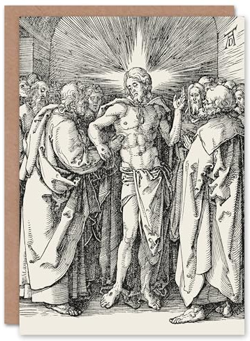 Artery8 Albrecht Durer Art Card Doubting Thomas Touches Christ's Wounds