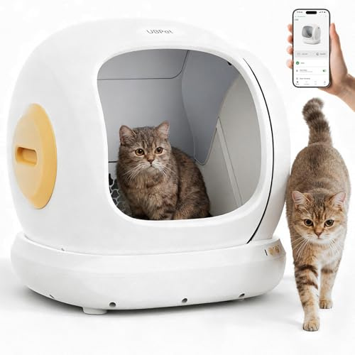 Self Cleaning Cat Litter Tray Automatic Cat Litter Box Electric Litter Tray | Wide Opening/Anti-Pinch/Low Entry/Deodorize/APP Control Smart Auto Litter Tray for Multiple Cats